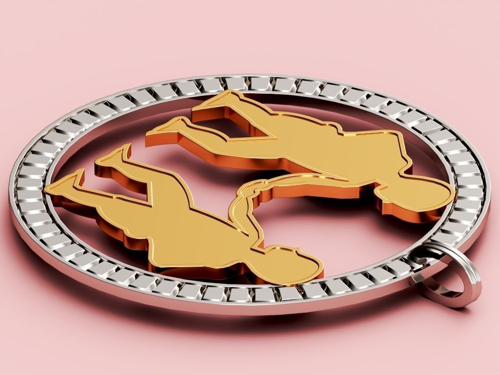 Gemini Pendant 3D print model_4