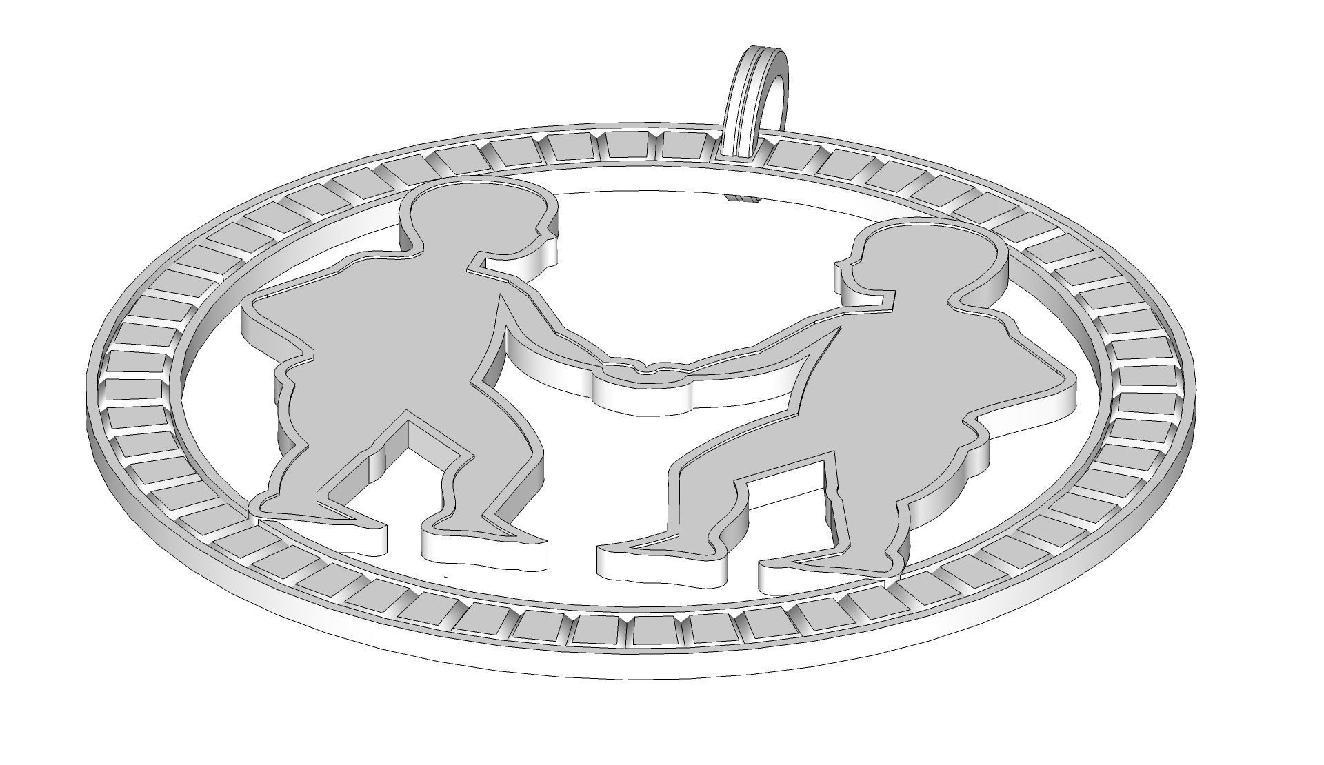 Gemini Pendant 3D print model_6