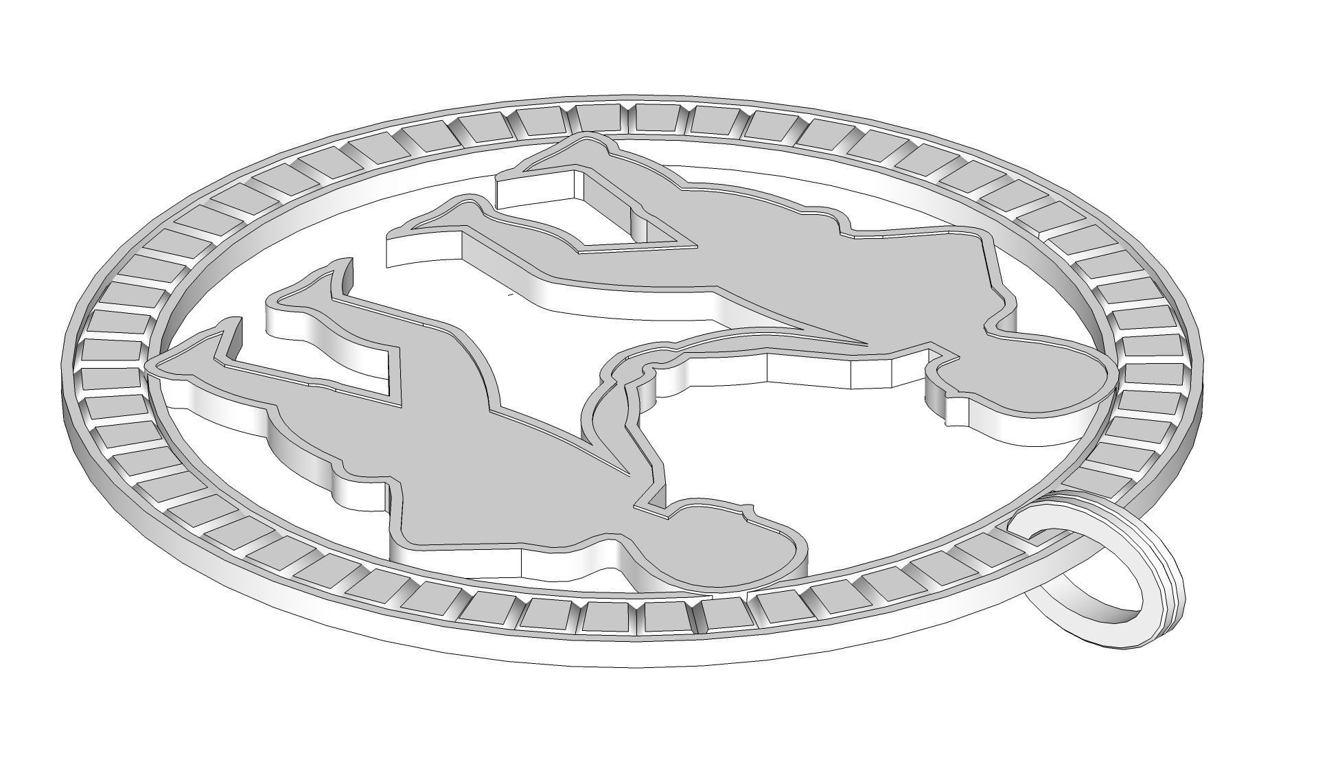 Gemini Pendant 3D print model_8