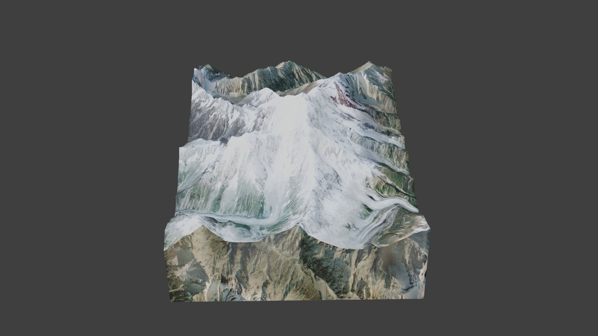 Pumari Chhish Mountain Low-poly 3D model_3