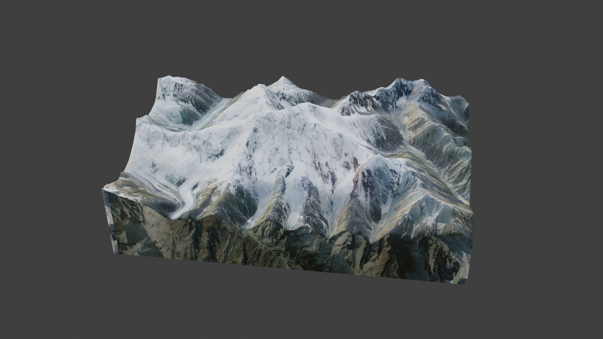 Pumari Chhish Mountain Low-poly 3D model_5