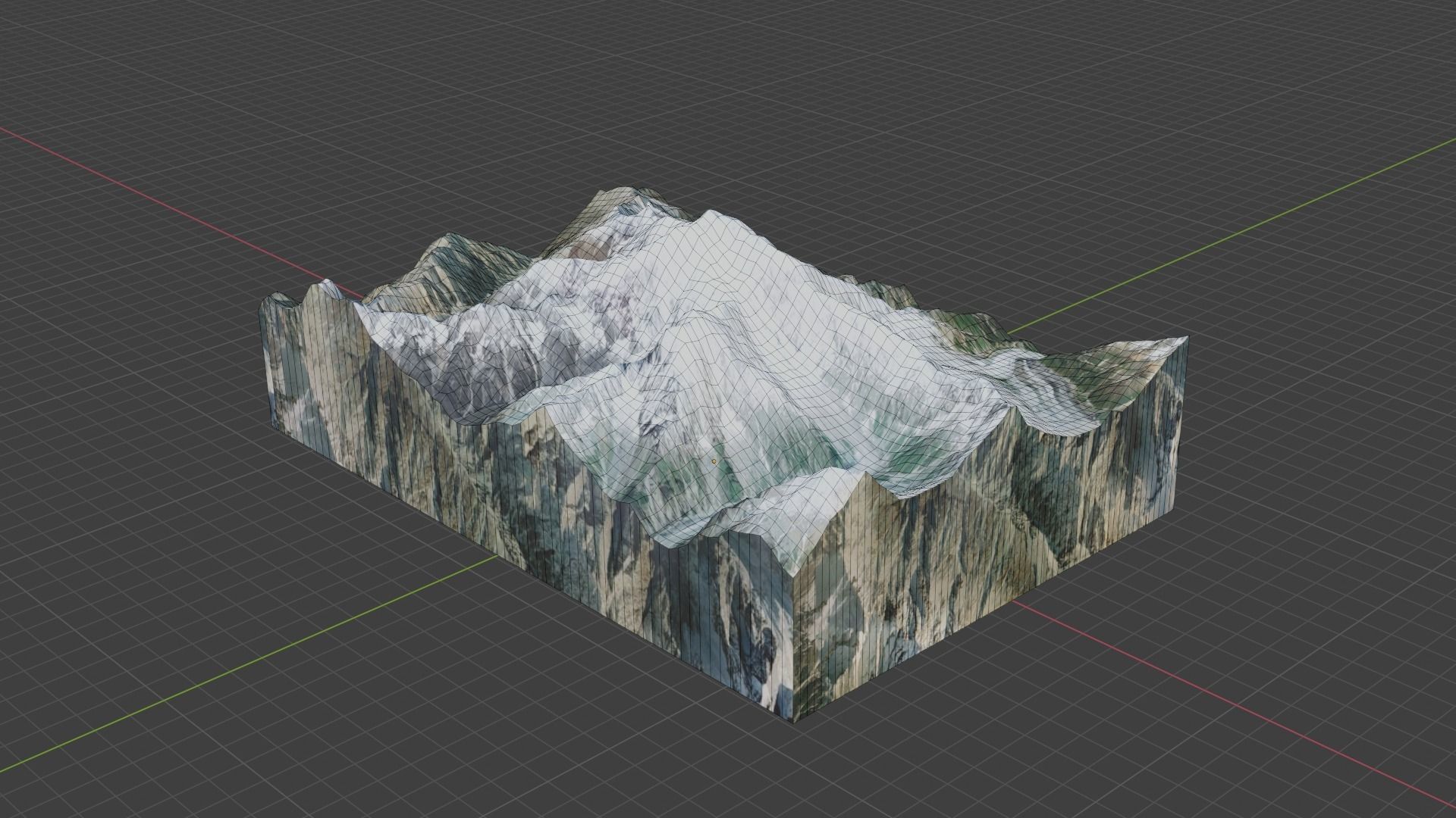 Pumari Chhish Mountain Low-poly 3D model_6