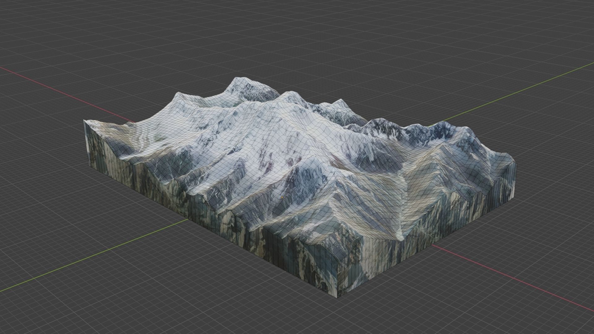 Rakaposhi Mountain Low-poly 3D model_6