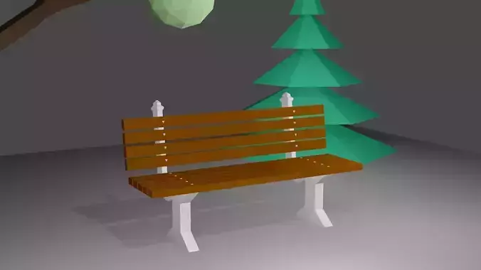 Bench wooden in park