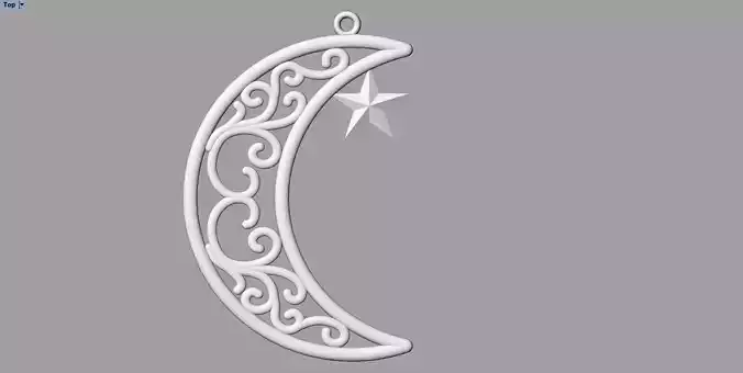 Moon Pendant with star