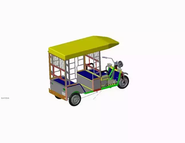 E-RICKSHAW tricycle with two seats and roof
