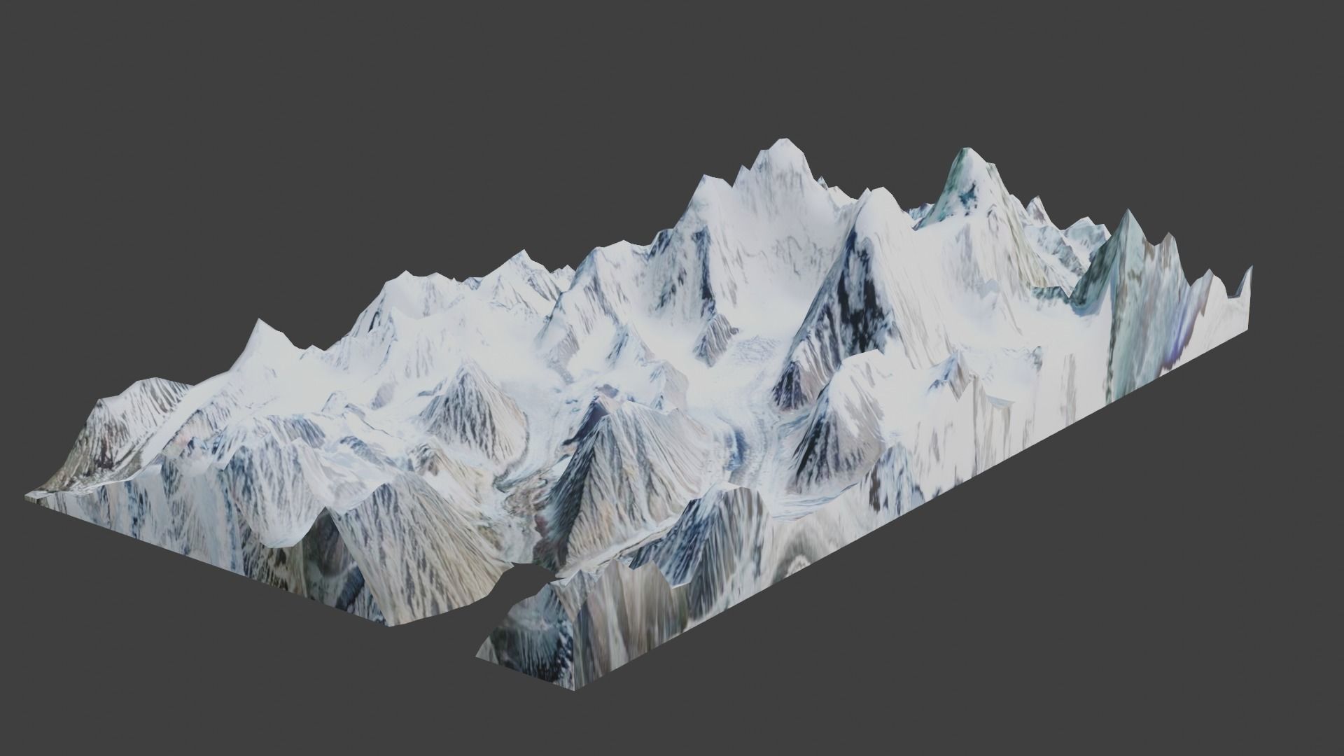 Saser Kangri I Low-poly 3D model_1