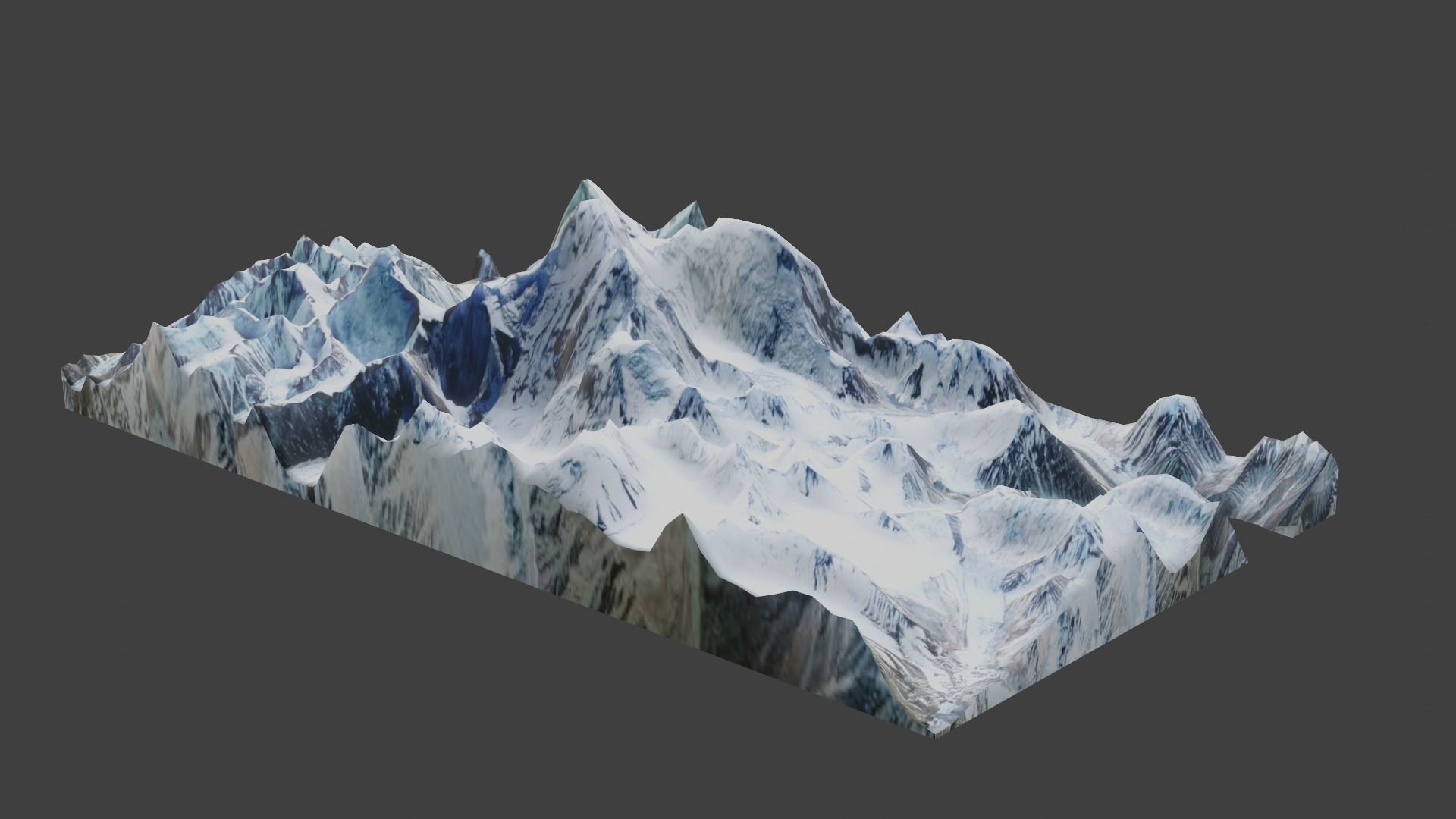 Saser Kangri I Low-poly 3D model_2
