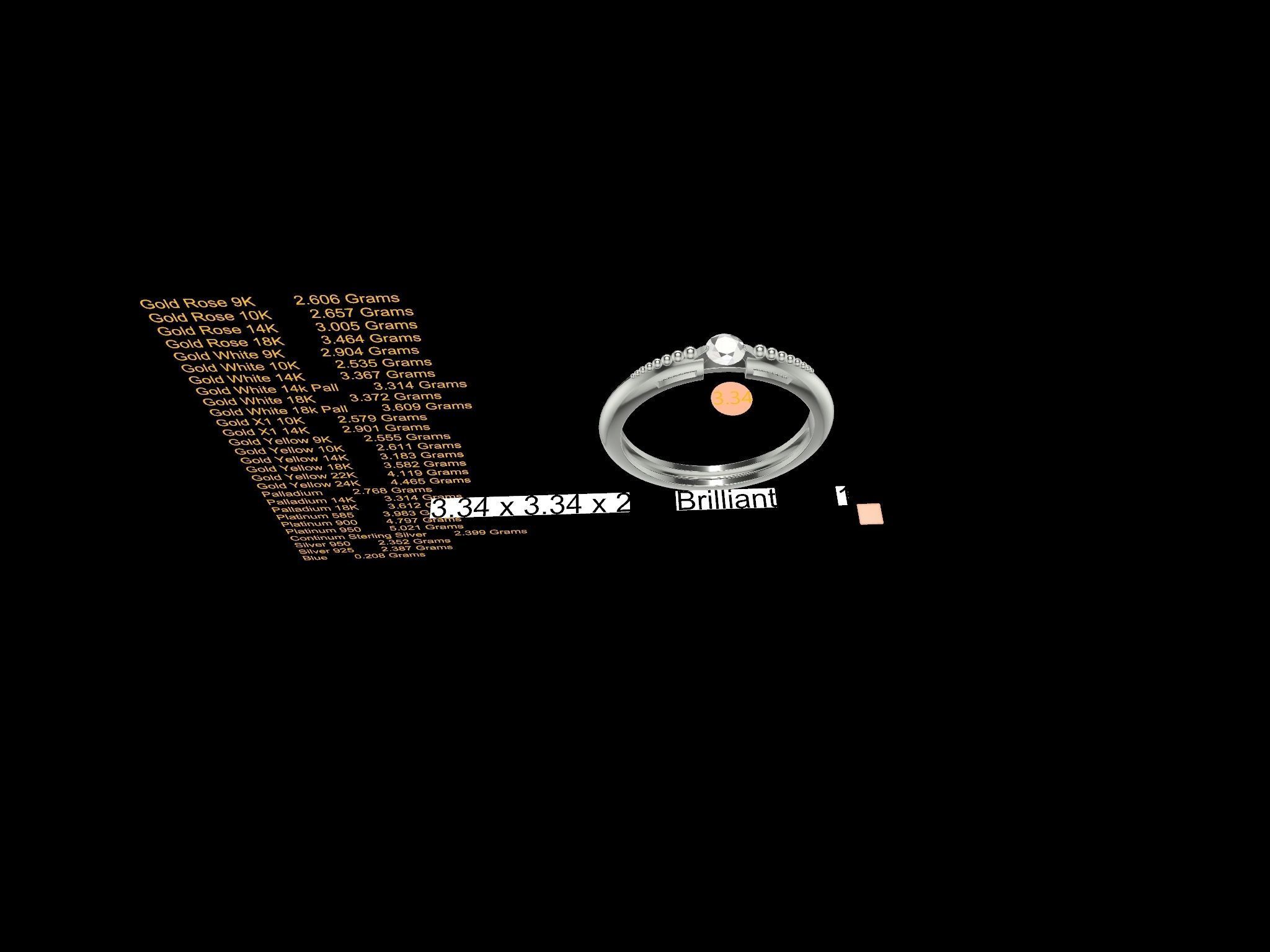 FLOATING DIAMOND MILGRAIN STL FILE VERIFIED 3D print model_22