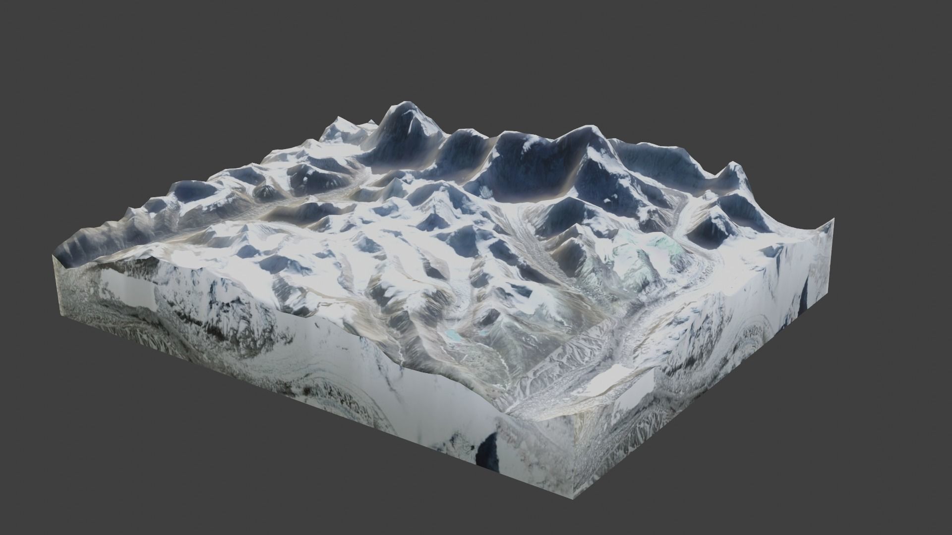 Siguang Ri Mountain Low-poly 3D model_1
