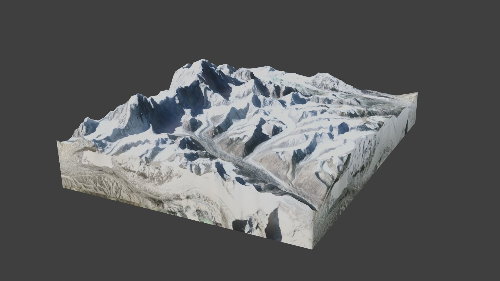 Siguang Ri Mountain Low-poly 3D model_3