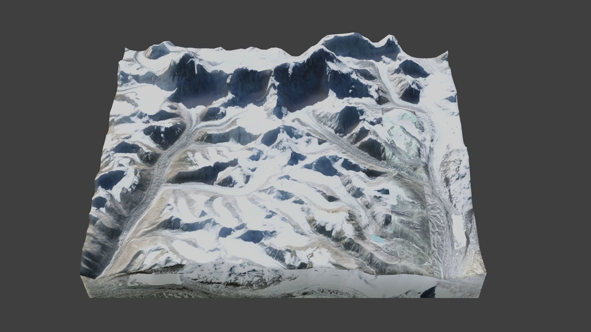 Siguang Ri Mountain Low-poly 3D model_5