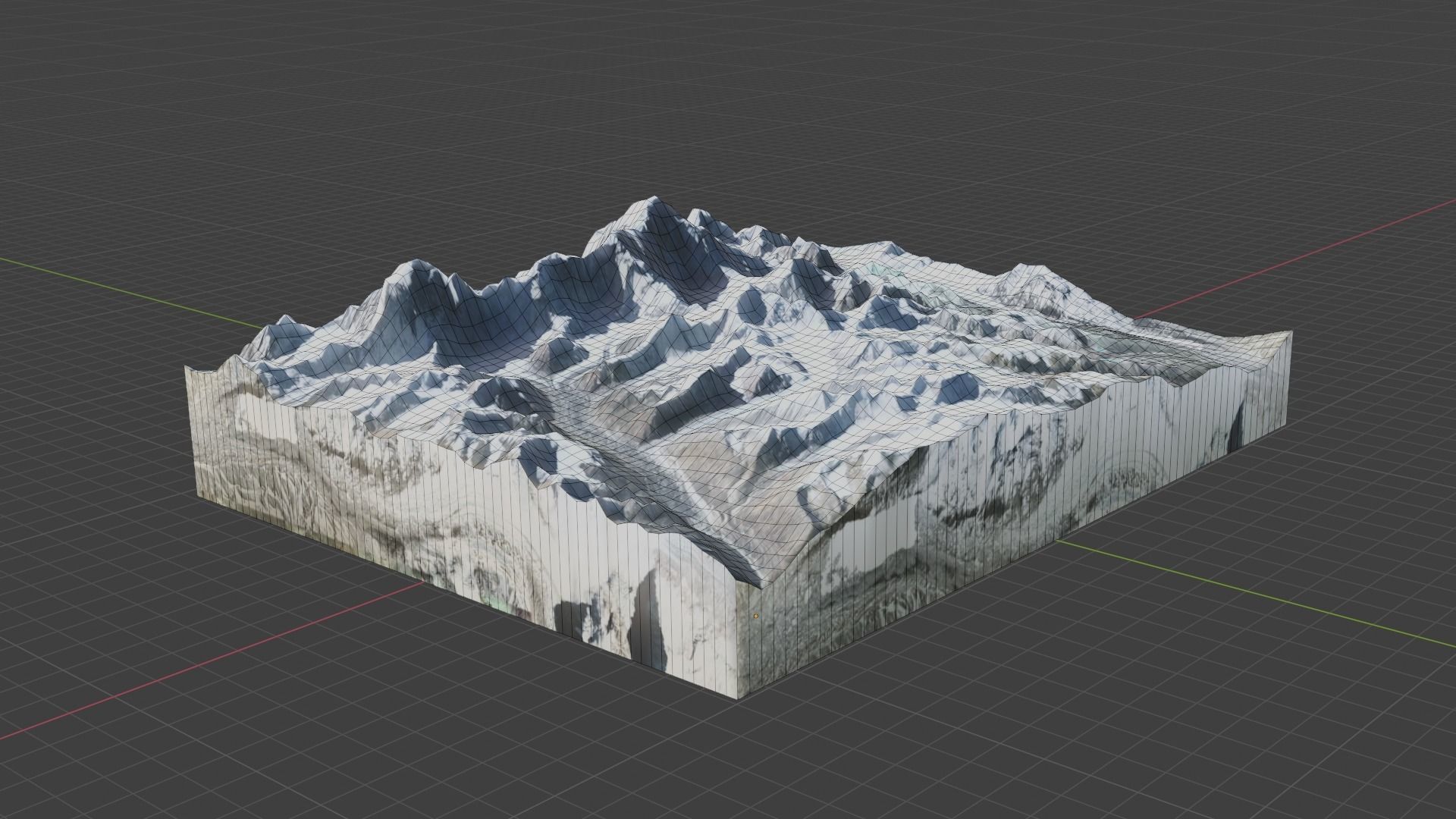 Siguang Ri Mountain Low-poly 3D model_6