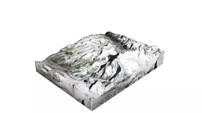 Siguang Ri Mountain Low-poly 3D model Siguang Ri Mountain Low-poly 3D model