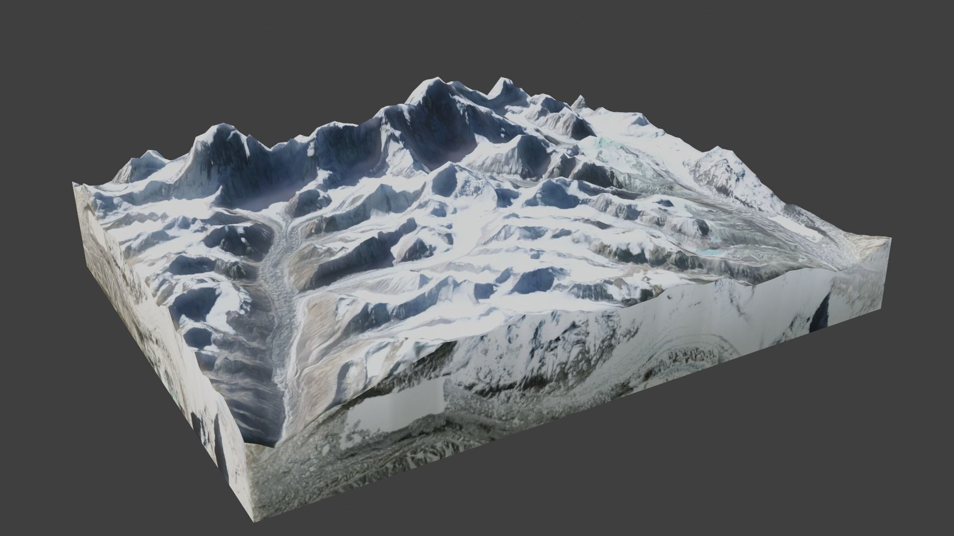 Siguang Ri Mountain Low-poly 3D model_2