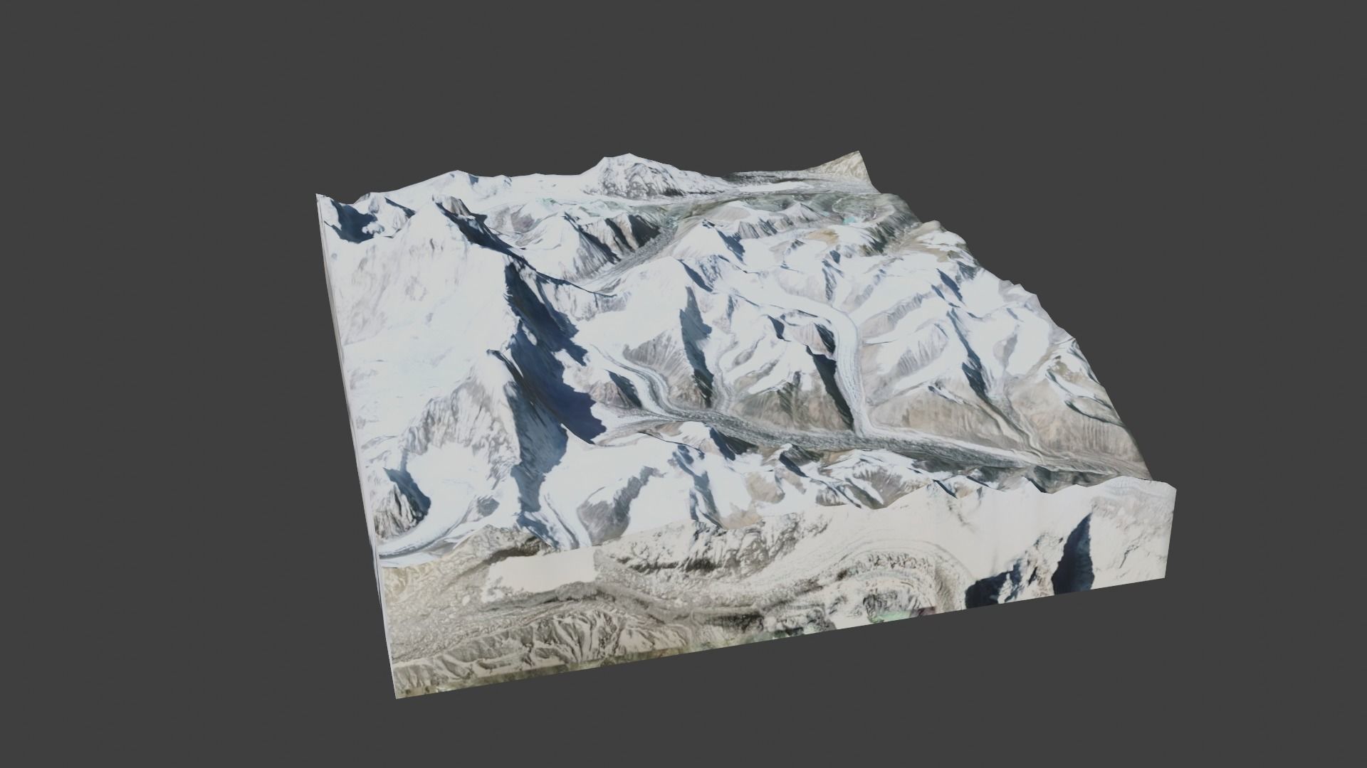 Siguang Ri Mountain Low-poly 3D model_4