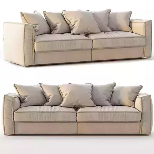 Sectional fabric sofa