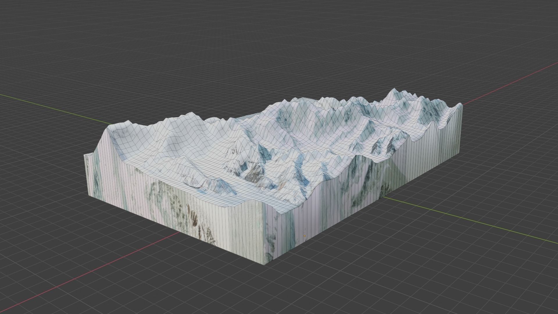 Teram Kangri I Mountain Low-poly 3D model_6