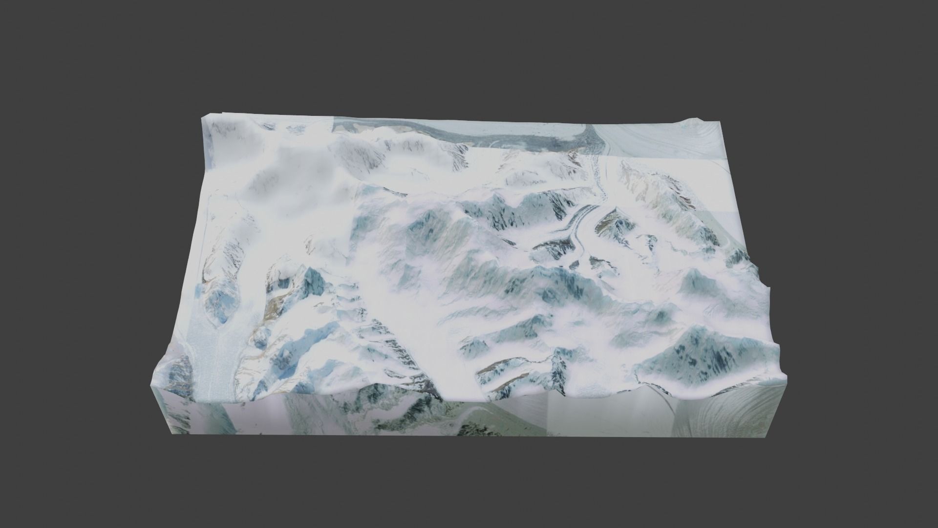 Teram Kangri I Mountain Low-poly 3D model_5