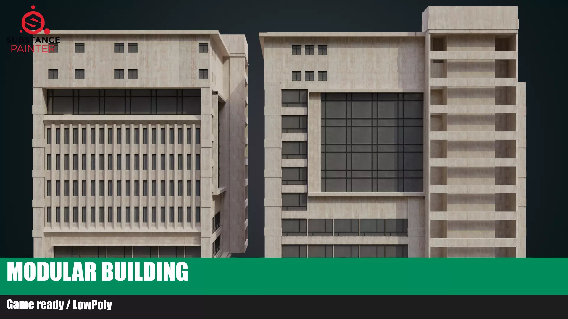 Building Modular Set 3d Model Array 3D model Modular building VR / AR / low-poly | CGTrader