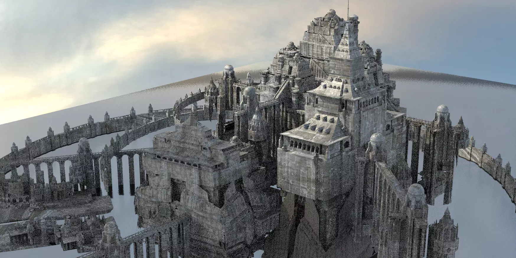 Fantasy Germanic Architecture Kit bash 2 3D model