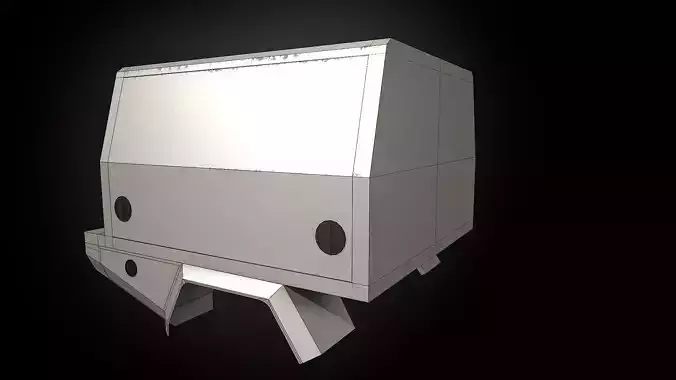 Camper Tray box Free low-poly 3D model