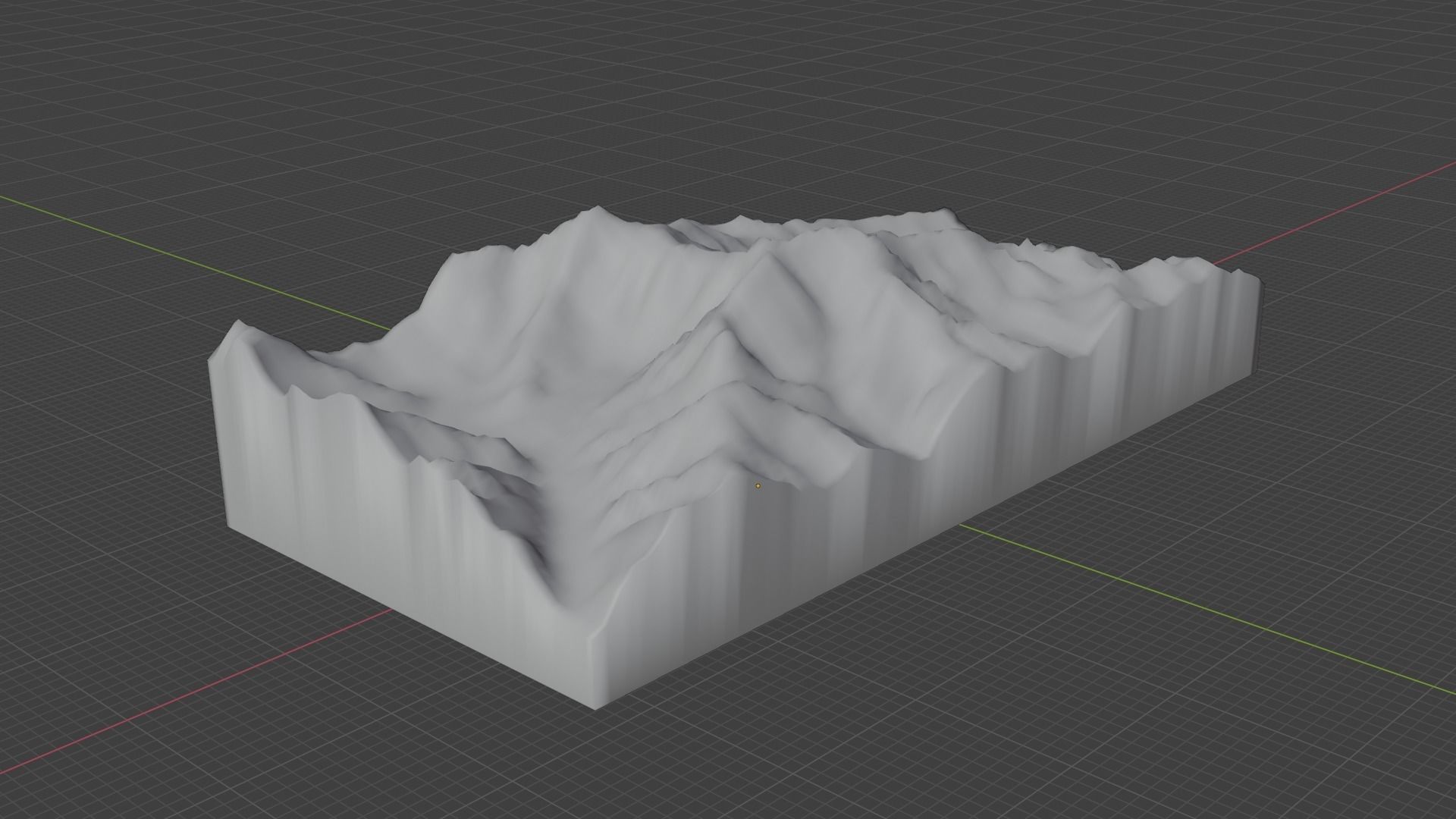 Ultar Sar Mountain Low-poly 3D model_9
