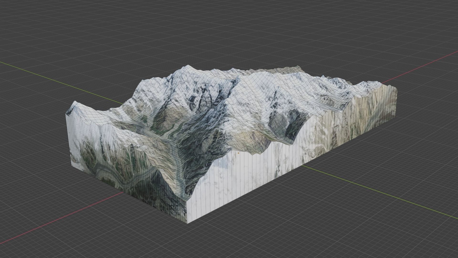 Ultar Sar Mountain Low-poly 3D model_6