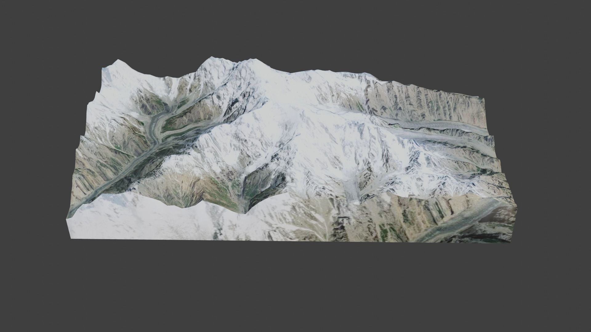 Ultar Sar Mountain Low-poly 3D model_5