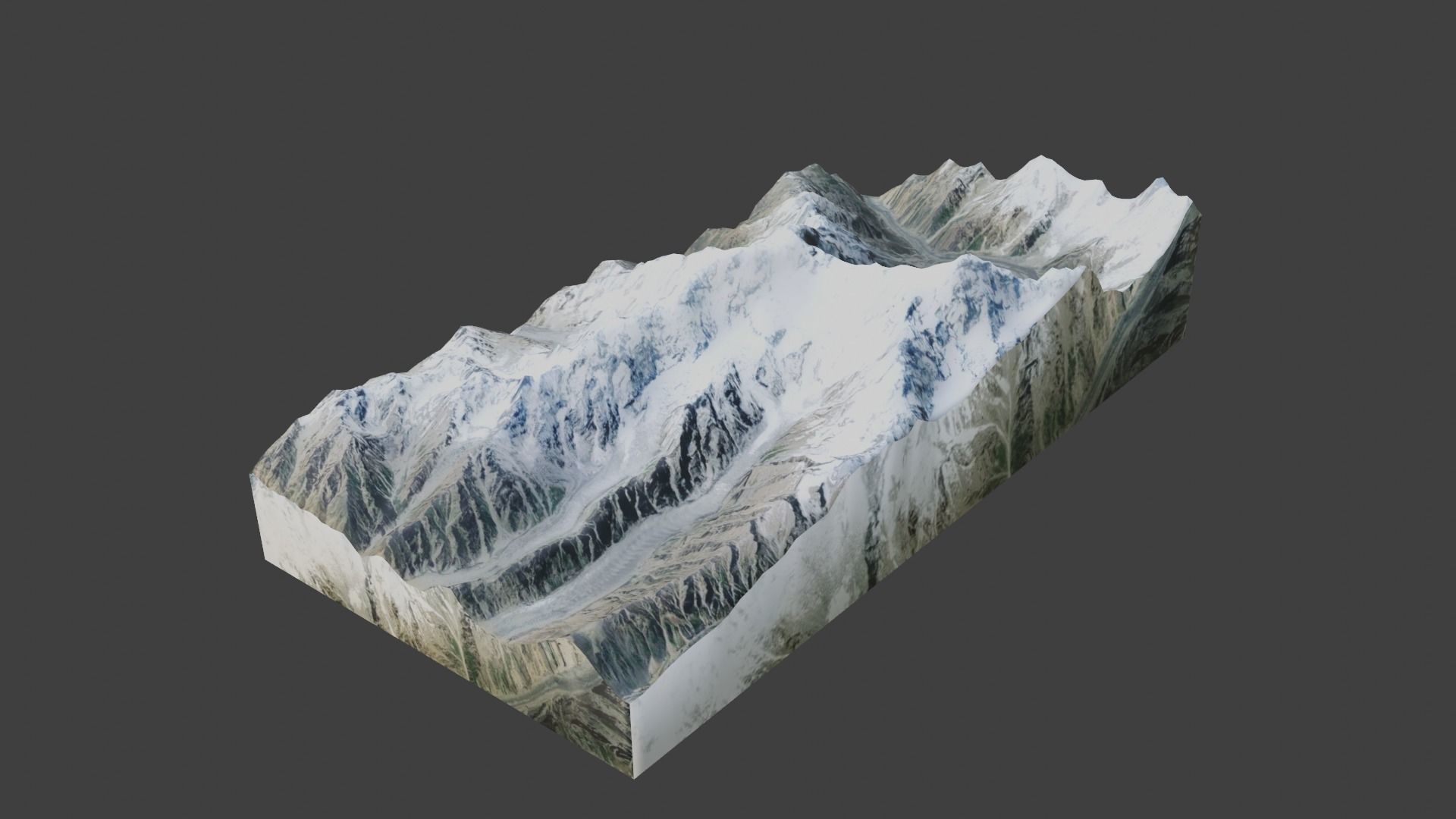 Ultar Sar Mountain Low-poly 3D model_4