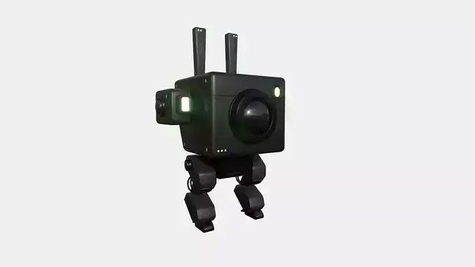 Robot C1 Black - Sentinel Character SciFi Design Low-poly 3D model