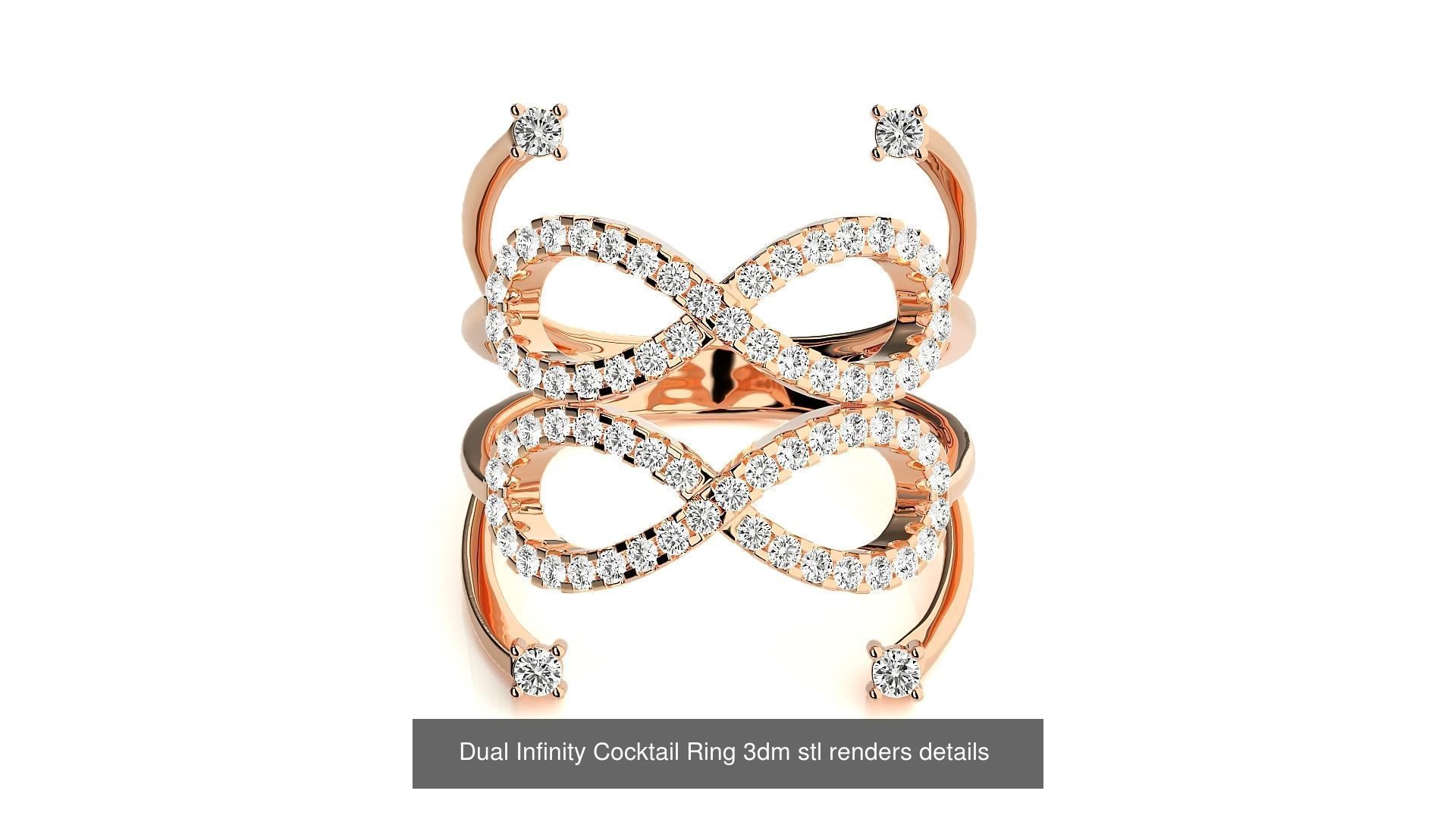 205 High Jewelry Cocktail Rings 3dm stl renders details 3D Model Collection_87