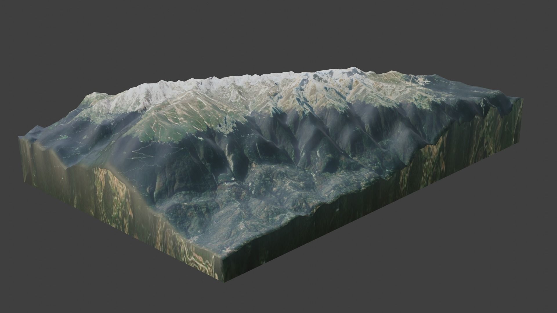 Uludag Mountain Low-poly 3D model_1