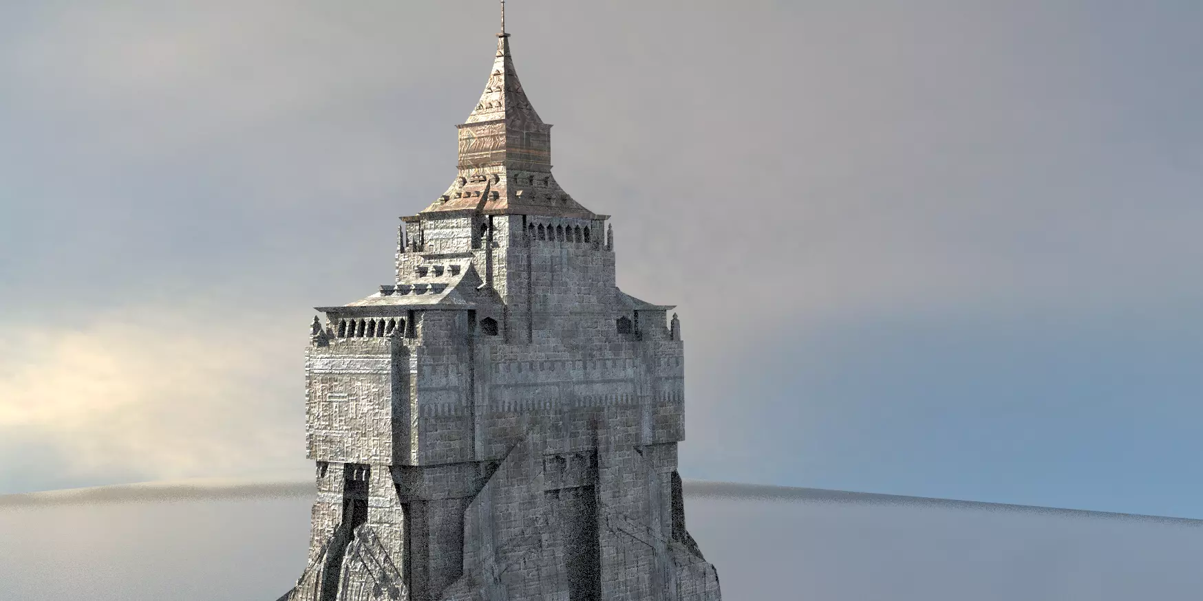 Fantasy Germanic Tower  3D model_0