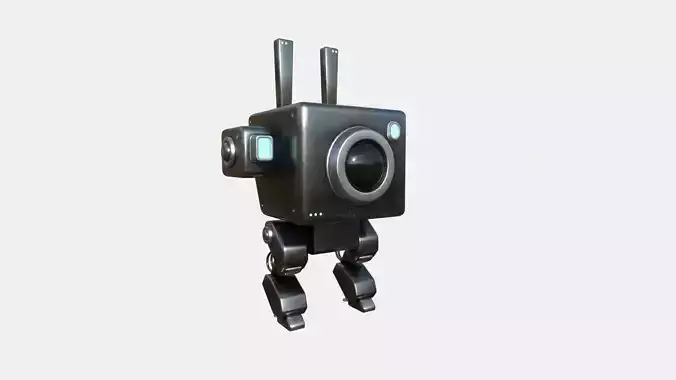 Robot C5 Dark Steel - Sentinel Character SciFi Design Low-poly 3D model