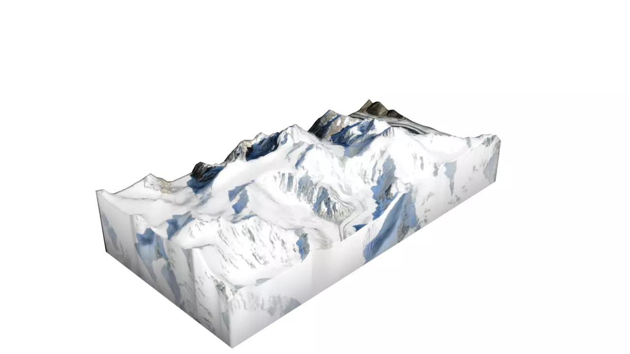 Yutmaru Sar Mountain Low-poly 3D model