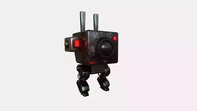 Robot C6 Camouflage - Sentinel Character SciFi Design Low-poly 3D model