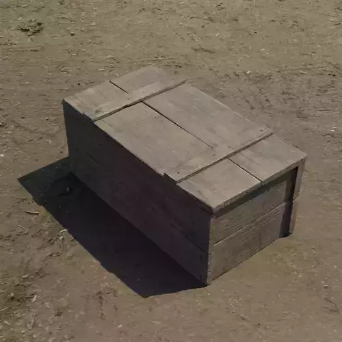 Medieval chest-shaped wooden box