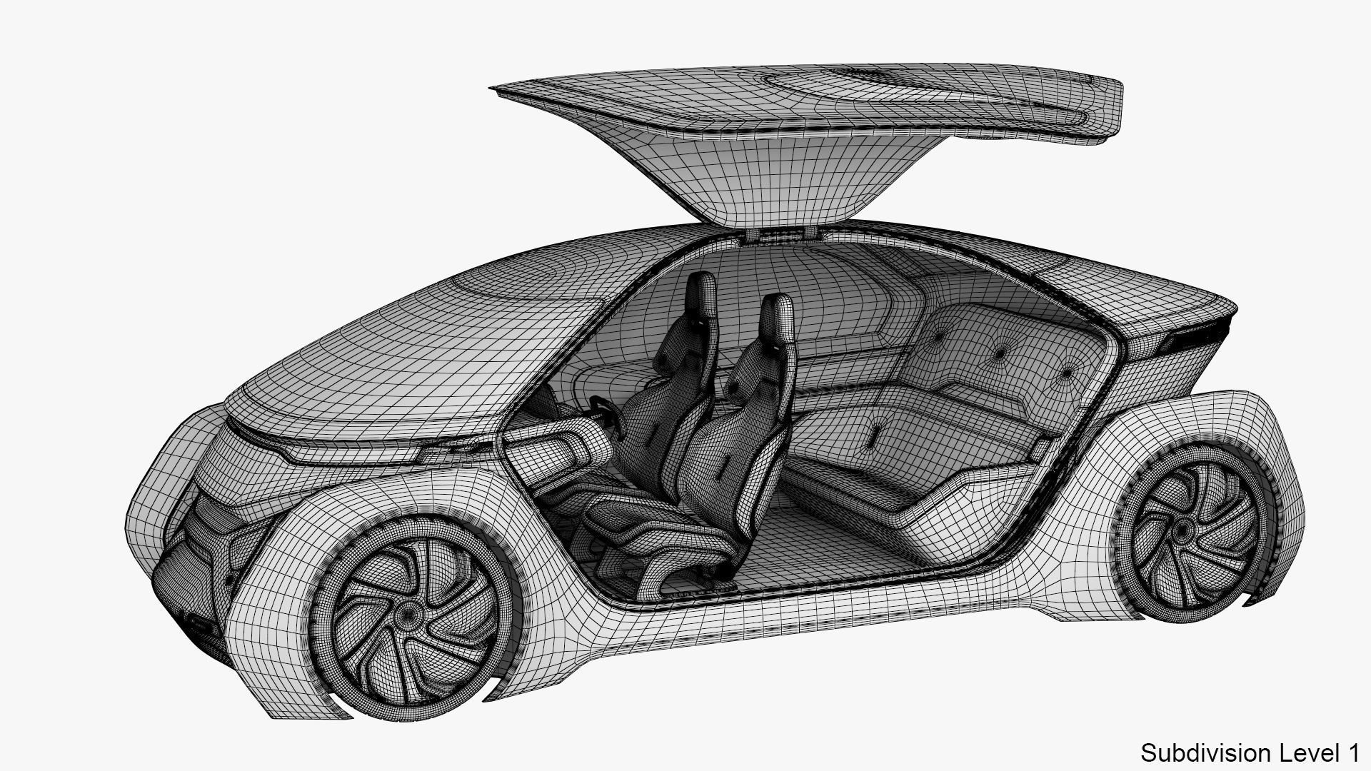 Self-Driving Car Concept 2 3D model_25