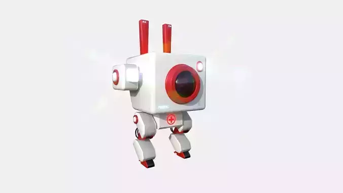 Robot C8 Medic - Sentinel Character SciFi Design Low-poly 3D model