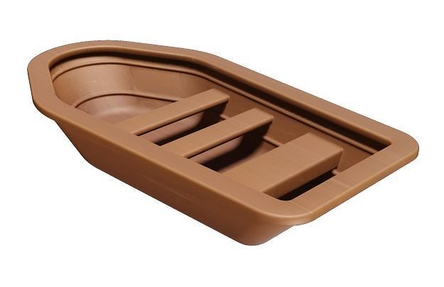 Classic Wooden Fishing Boat Low-poly 3D model_2