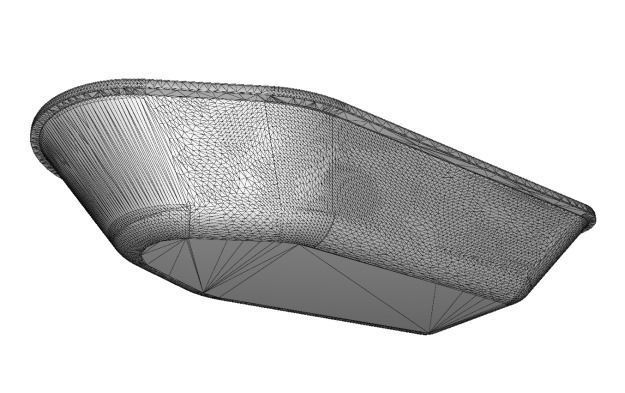 Classic Wooden Fishing Boat Low-poly 3D model_4