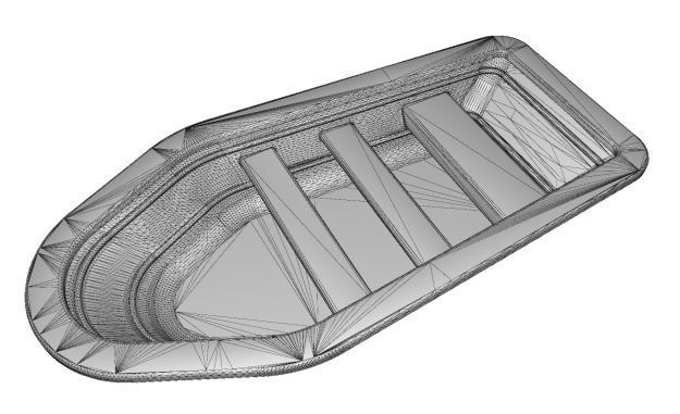 Classic Wooden Fishing Boat Low-poly 3D model_3