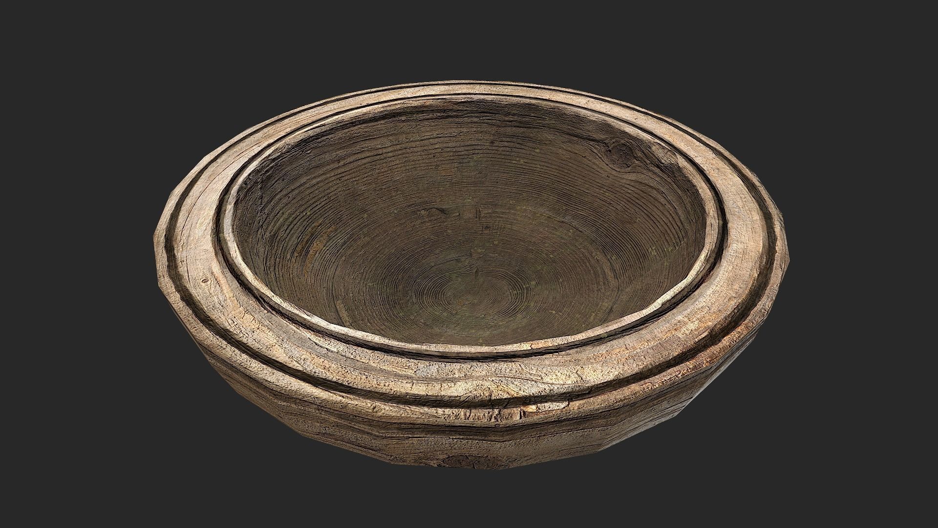 Mortar and pestle Medieval set Low-poly 3D model_23