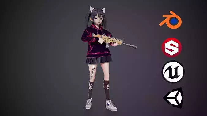 Kitty - Game Ready Character