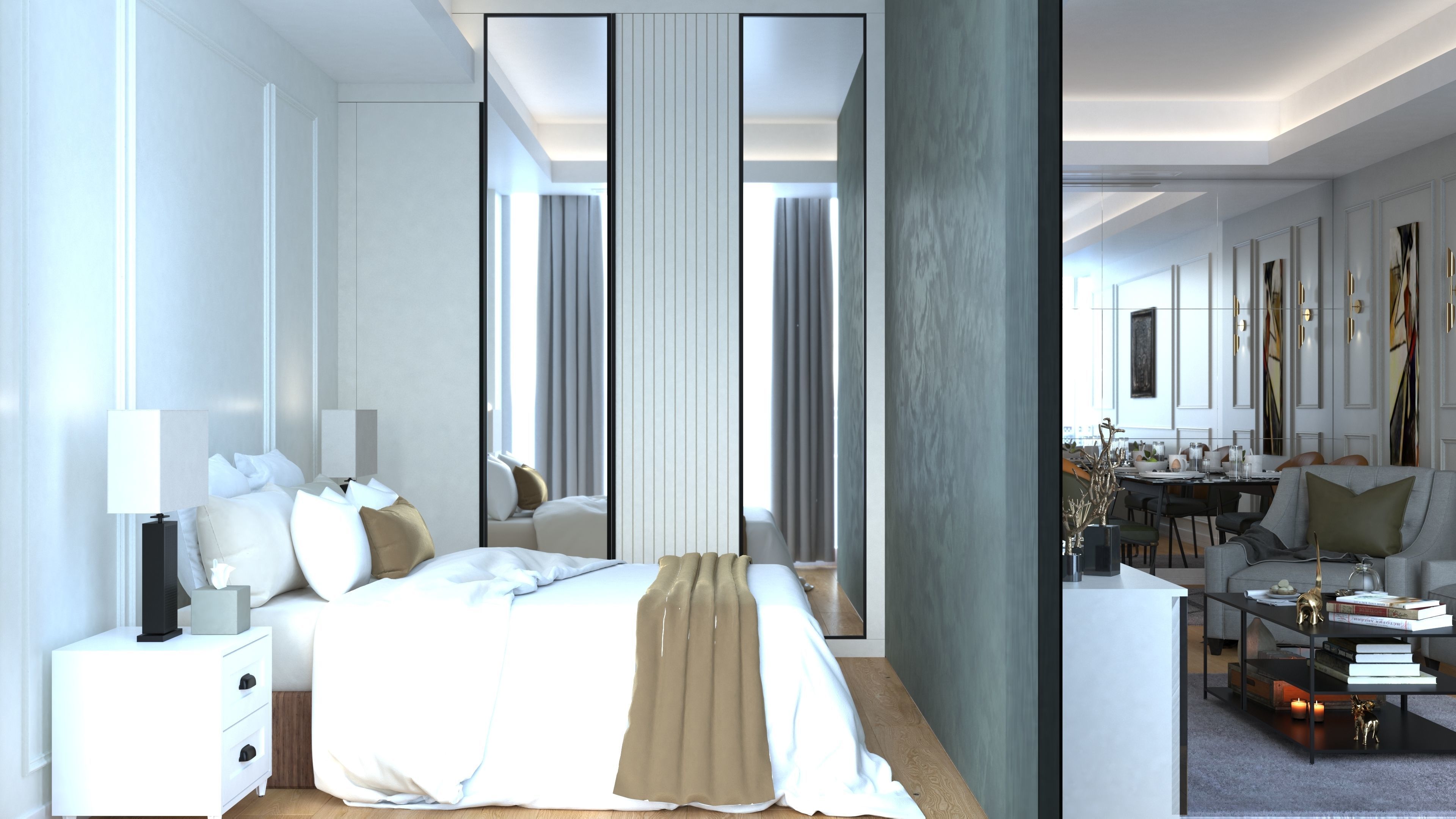Modern Flat 1plus1 FGM 3D model_4