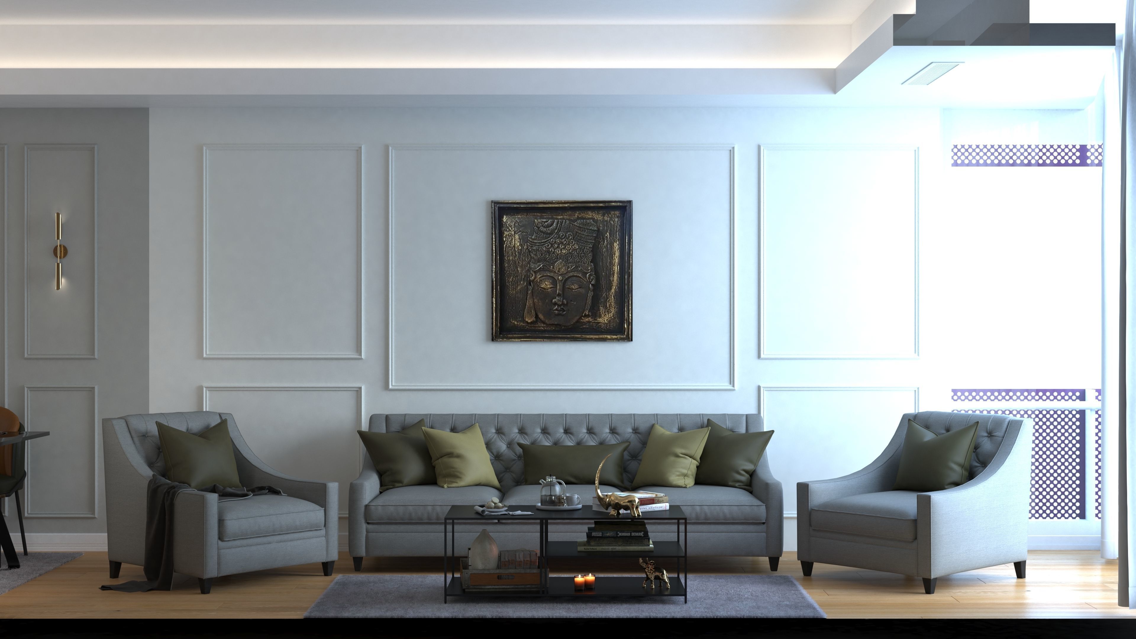 Modern Flat 1plus1 FGM 3D model_2