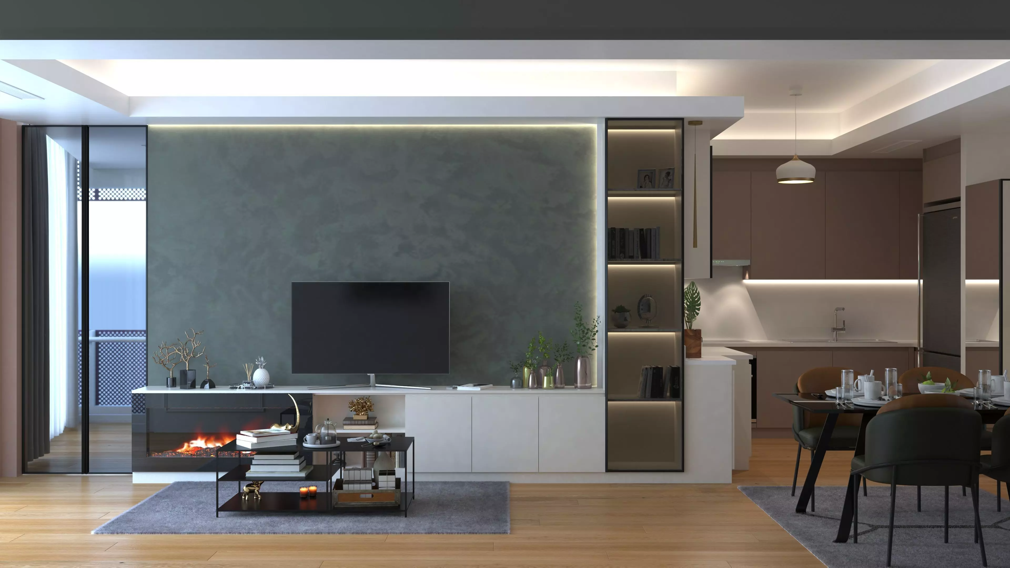 Modern Flat 1plus1 FGM 3D model_0