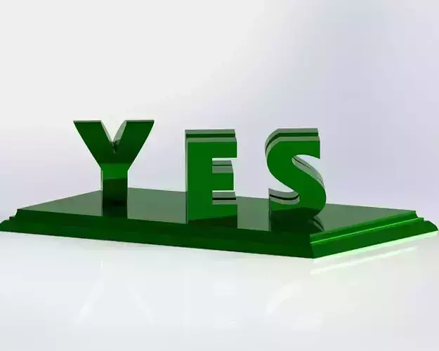 YES-NO stand 3D print model