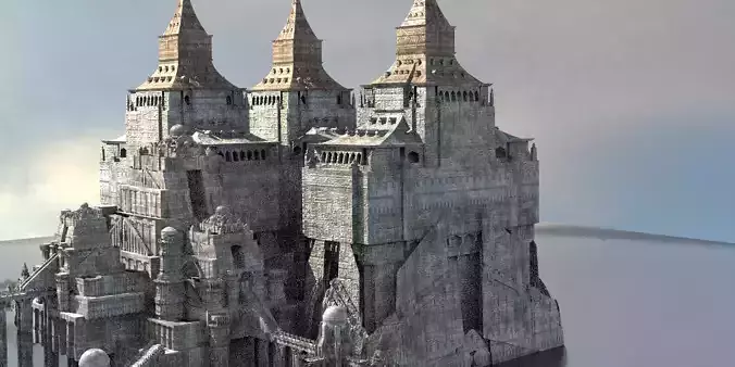 Medieval Germany style castle 3D model